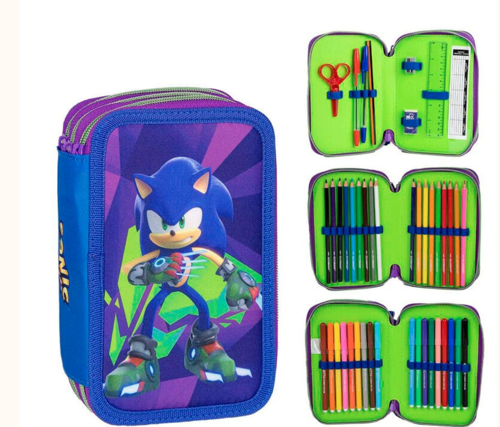 astuccio 3 zip sonic